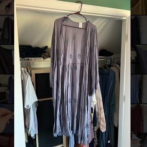 Grayish/blue cardigan, 2XL/3XL